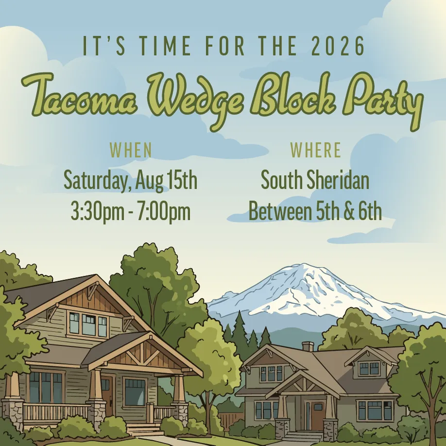 Join us for the annual Wedge Block Party. Fun and games for all! When: Saturday, August 15, 2026, 3:30PM - 7:00PM. Where: South Sheridan between 5th and 6th.